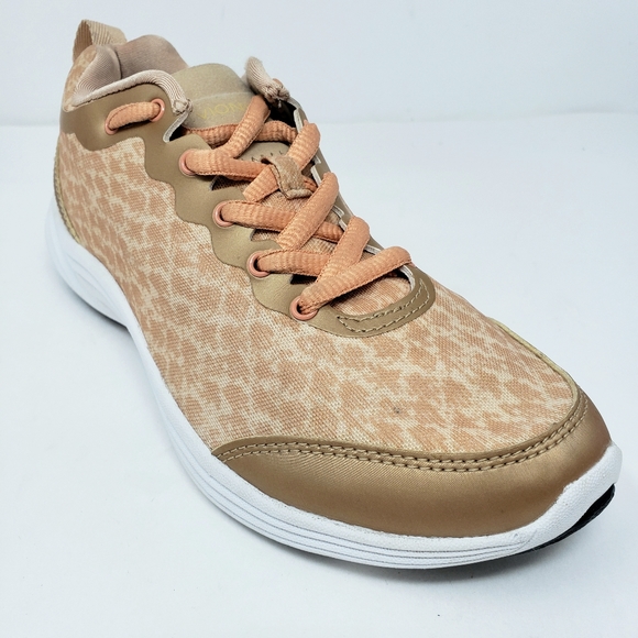 Vionic Python Lace Up Peach Gold Sneakers Women - Picture 9 of 12